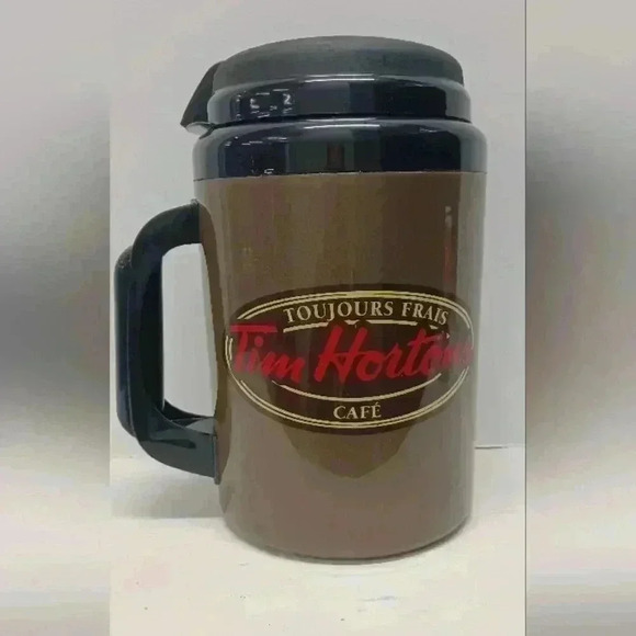 Tim Hortons  The Big Tim 64oz Aladdin Jumbo Plastic Coffee Tea Travel Mug Cup - Picture 2 of 10